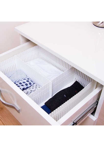 | Çekmece Düzenleyici, 10×40 Cm, Ayarlanabilir ve Pratik Bölmeler, 4'lü