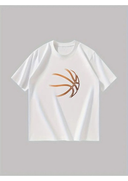 Erkek Basketbol Basklı T-Shirt Yeni Sezon Oversize Salaş fiyatları
