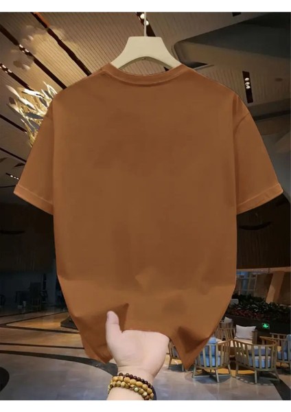 Erkek Uçak Grafiklı T-Shirt Yeni Sezon Oversize Salaş