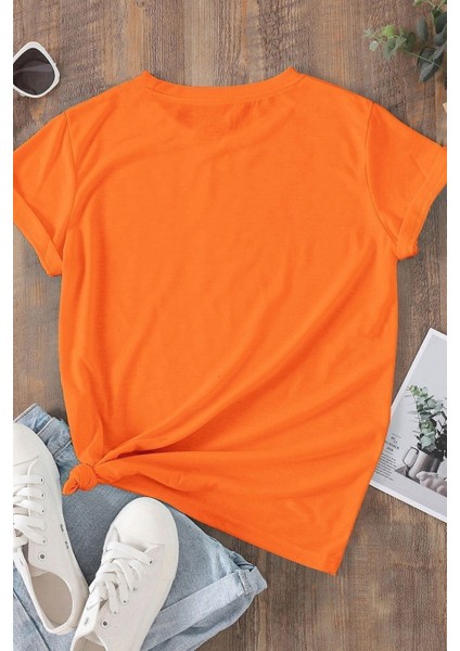 Kadın Hearts Baskılı Tasarım T-Shirt Oversize Salaş