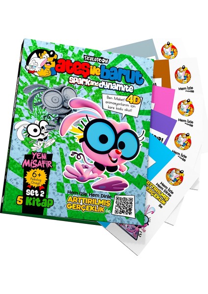| Yeni Misafir AR (4D) Animasyonlu Kitap | Set 2 | Özgün & Komik & Güvenli & Temiz İçerik | Psikolog Onaylı | İlkokul & Ortaokul Seviyesi Çocuk Kitabı