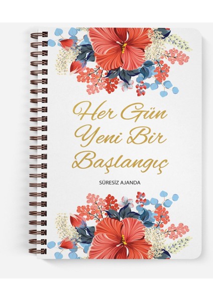 Her Gün Yeni Bir Başlangıç Süresiz Planlayıcı Ajanda
