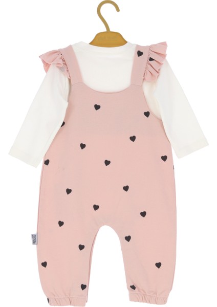 Kız Çocuk Slopet Cepli Tavşan Kalp Baskılı