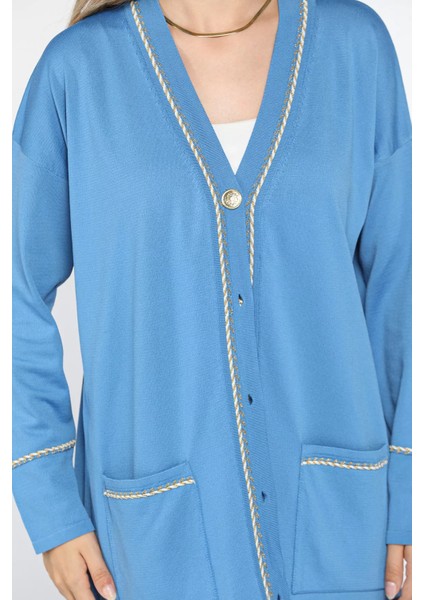 Cepli Düğme Detaylı Triko Hırka P-00012647 fırsatları