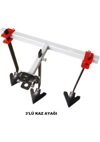 Elmas Serisi Çapa Makinası 3 Lü Kaz Ayağı - Pulluk - Çapa 2+1=3'lü