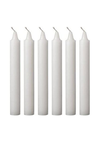 20 Li Uzun Şamdan Kalın Mum (15 cm Boy Çap 2 cm )