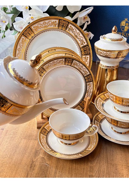 Palacıo 24 Parça Porselen Çay Seti 24 k Altın