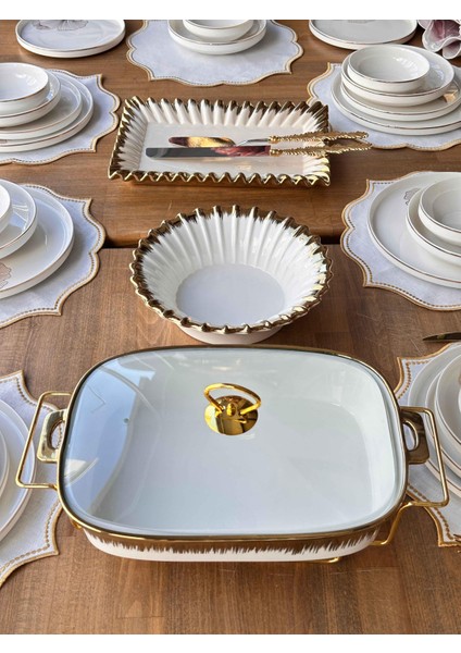 Yemek Takımı Modern Ginkgo 156 Parça 12 Kişilik