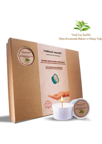 Yeşil Çay Mum Masaj & Vücut Bakım Yağı 12 x 40 ml