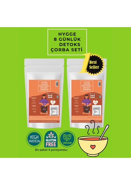 Yüksek Proteinli Detoks Çorbası - Vegan Glutensiz Prebiyotik Yüksek Lifli 100 gr