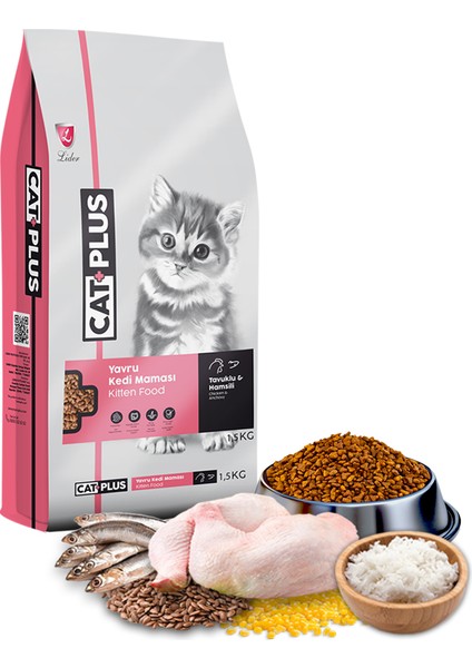 Tavuklu Hamsili Yavru Kedi Maması 1,5 kg