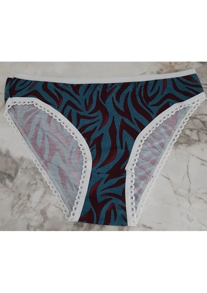 Kadın Penye Likralı Desenli Bikini Külot 4'lü fırsatları