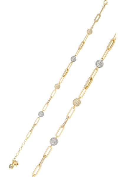 Toplu Halka Zincir Altın Bileklik CGKBLK0300