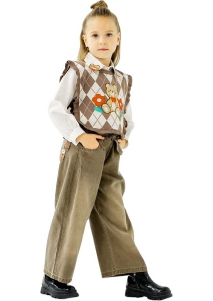 Sealy 12109 3-6 Yaş Kız Süveterli Takım modelleri