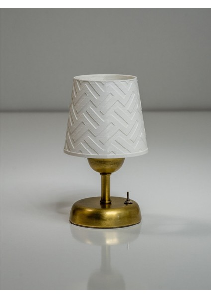 Özel Tasarım Masa Lambası | Şarjlı | 20 cm | Geometrik Desen | Gün Işığı modelleri
