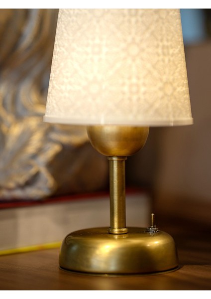Özel Tasarım Masa Lambası | Şarjlı | 20 cm | Elegance Desen | Gün Işığı fırsatları