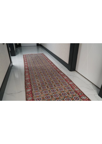 72X388 cm Çok Renkli Uzun Harika El Dokuma Nostaljik Koridor Yolluk