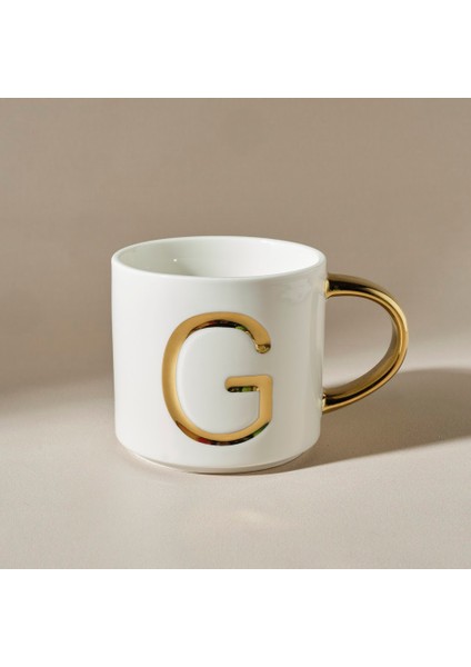 G Harfli Kupa 400 ml Beyaz