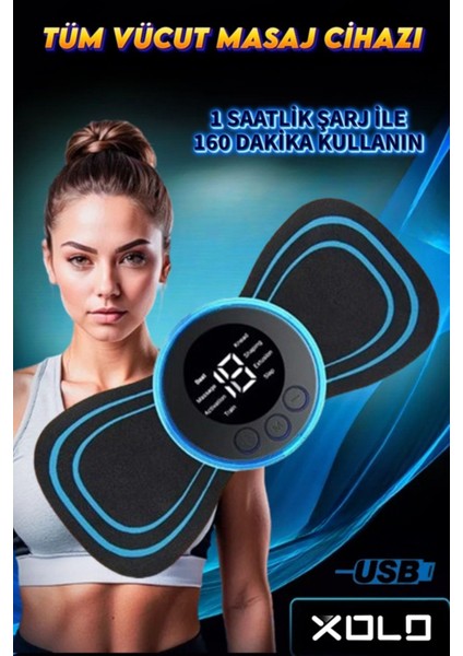 2li Set Tüm Vücut Sırt Boyun Basen Kalça Bacak Ayak Titreşimli Ems Masaj Aleti Seti Kablosuz fiyatları