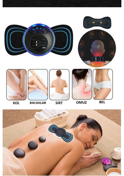 Tens Ems Elektrikli Masaj Aleti Cihazı Kablosuz Şarjlı KELEBEK101 fiyatları