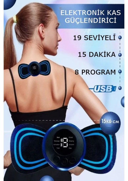 Ovmalı Akımlı Tens Masaj Cihazı 8 Farklı Masaj Seçeneği 19 Yoğunluk Seviyeli fırsatları