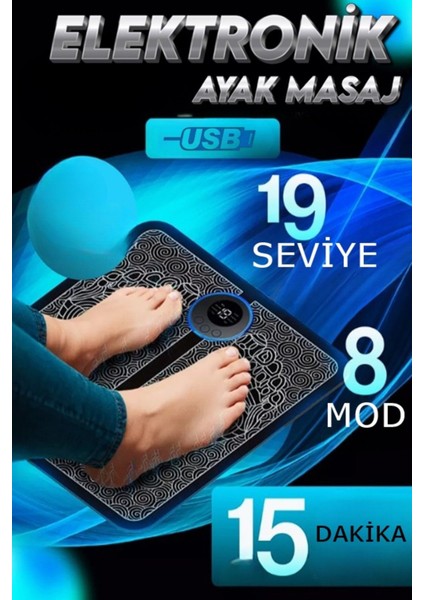 8 Programlı Ayak Fitness Kas Güçlendirici Masaj Aleti