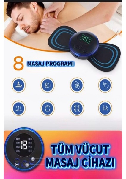 Vurmalı Tens Masaj Cihazı 8 Farklı Masaj Seçeneği 19 Yoğunluk Seviyeli fiyatları