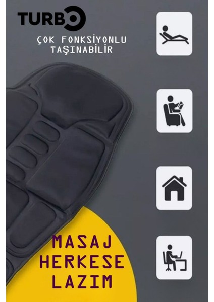 Berjer Masaj Minderi Titreşimli Kumandalı Çok Fonksiyonlu Tüm Vücut Masaj Cihazı