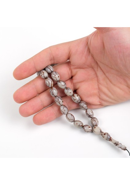 Kıbrıs Hurma Çekirdeği Yumurta Kesim 9X13 Mm Tesbih - Dayı Usta Işi
