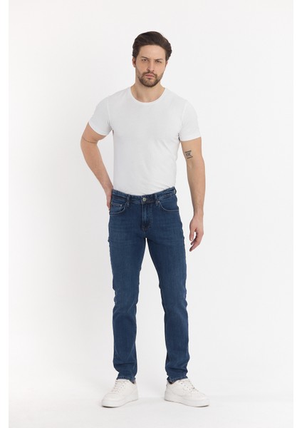 Erkek Koyu Mavi Slimfit Kot Pantolon fiyatları