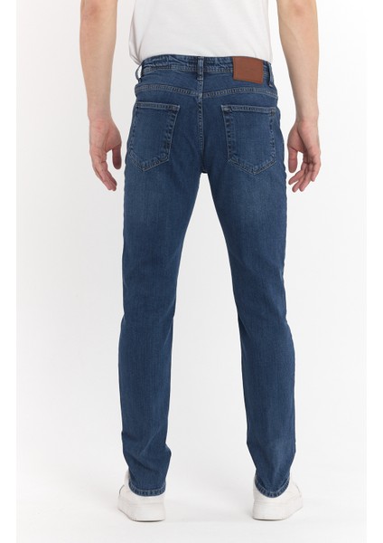 Erkek Koyu Mavi Slimfit Kot Pantolon indirimleri