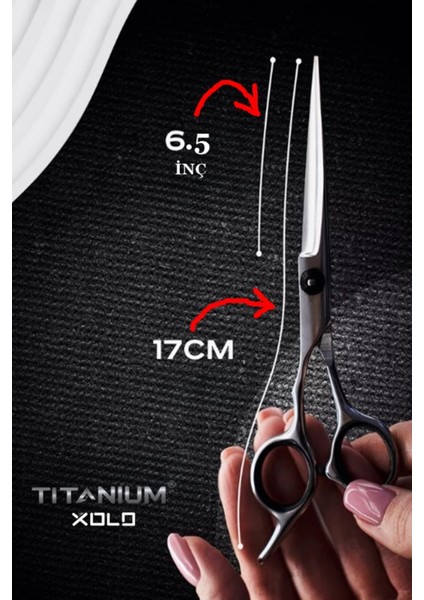 Titanium Black Siyah Detaylı Saç Kesim Makası Çelik Salon Kuaför Makası 515A modelleri