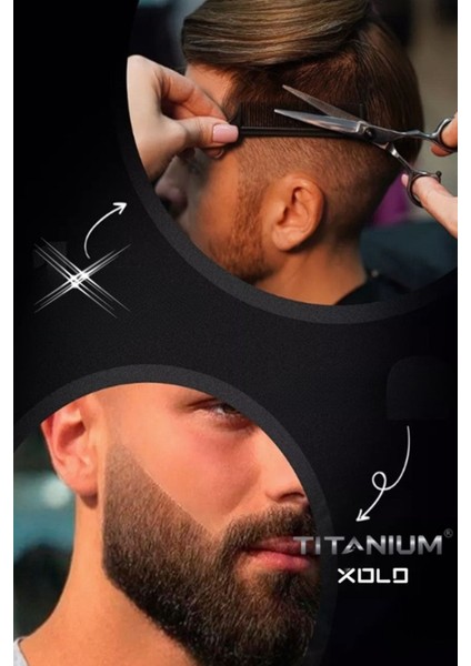 Titanium Black Siyah Detaylı Saç Kesim Makası Çelik Salon Kuaför Makası 515A fırsatları
