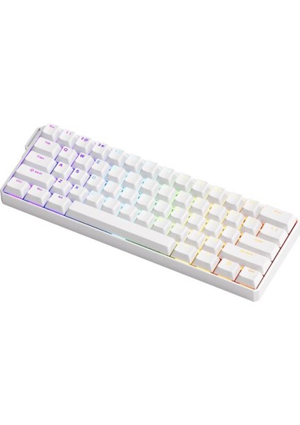 Monsgeek FUN60 Ultra Shine-Through White Tmr Hall Effect Manyetik Switch Argb Kablosuz Hotswap Mekanik Gaming Klavye