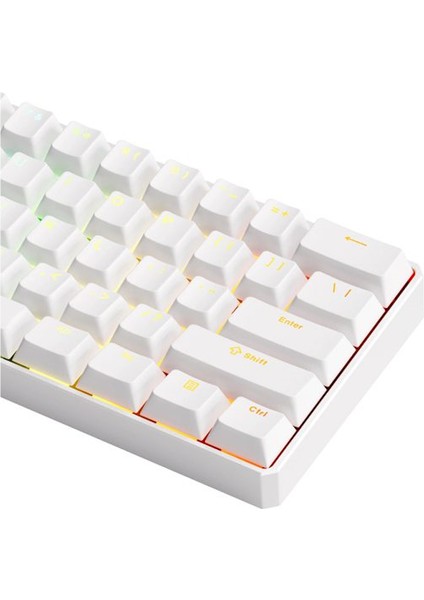 Monsgeek FUN60 Ultra Shine-Through White Tmr Hall Effect Manyetik Switch Argb Kablosuz Hotswap Mekanik Gaming Klavye