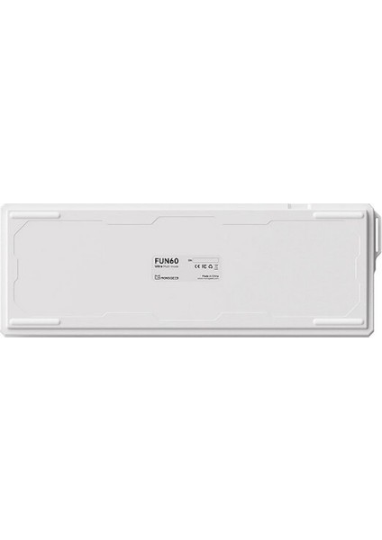 Monsgeek FUN60 Ultra Shine-Through White Tmr Hall Effect Manyetik Switch Argb Kablosuz Hotswap Mekanik Gaming Klavye