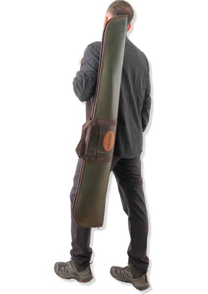 Lüks Tüfek Kılıfı - Savage - Cepli - Haki Deri - 66 Namlu indirimleri