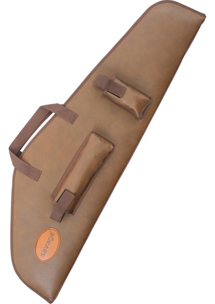 Şarjörlü Tüfek Kılıfı - Savage - Hakiki Deri - Koyu Kahve - 51 Namlu