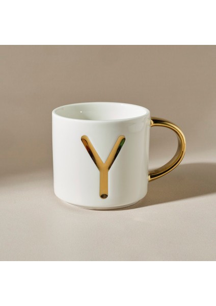 Y Harfli Kupa 400 ml Beyaz