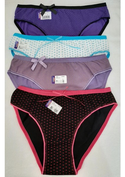 Kadın Likralı Bikini Külot 4'lü Paket