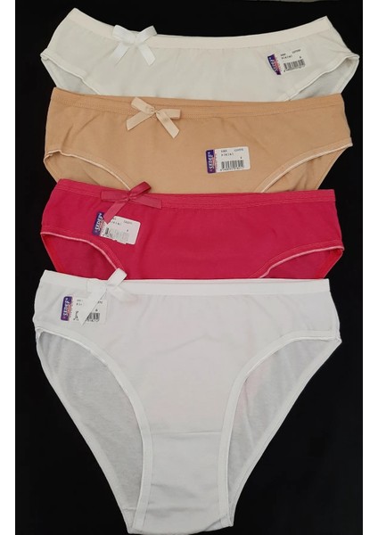 Kadın Likralı Bikini Külot 4'lü Paket