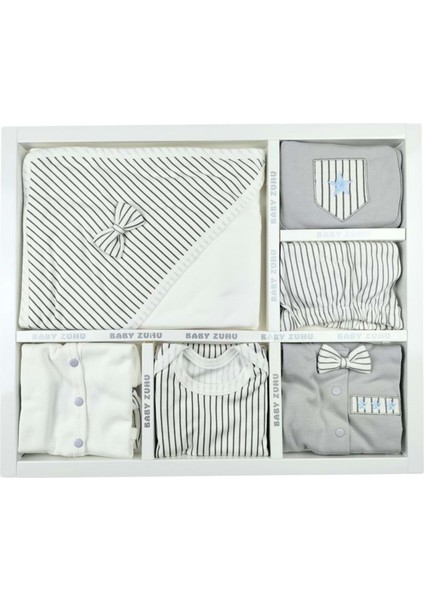 Yıldızlı Papyonlu 10 Lu Set - Gri