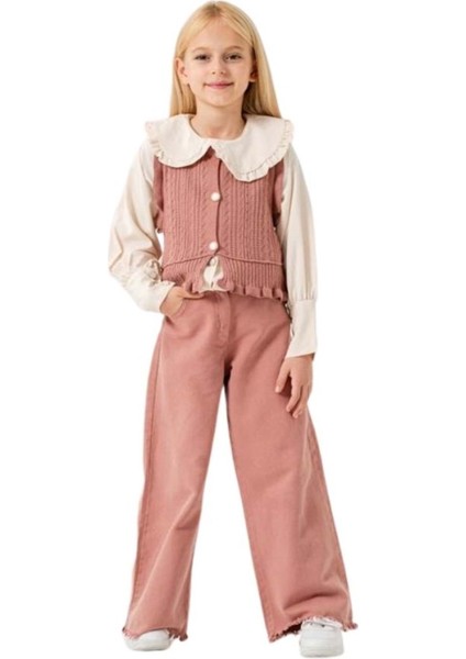 Sealy 12102 5-8 Yaş Kız Yelekli Takım - Gül Kurusu fiyatları