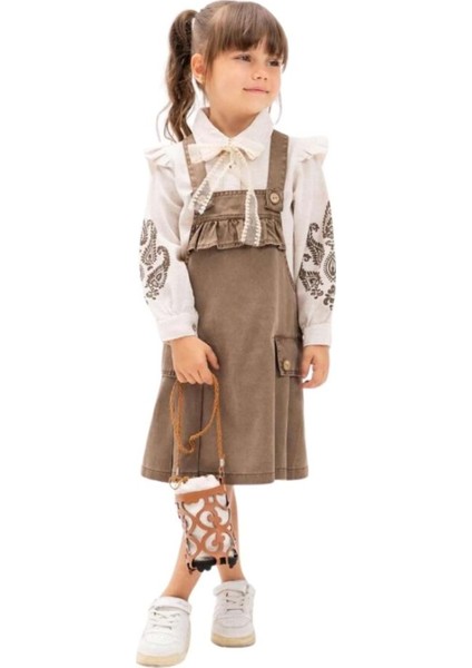 Sealy 12071 2-5 Yaş Fiyonklu Gömlekli Çantalı Jile - Kahverengi