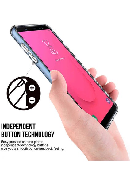 - Galaxy J8 - Kılıf Şeffaf Sert Koruyucu Gard Silikon - Şeffaf fırsatları