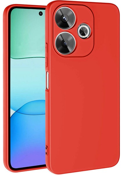 Noktaks - Redmi 13 4g - Kılıf Içi Kadife Koruyucu Mara Lansman Kapak - Kırmızı