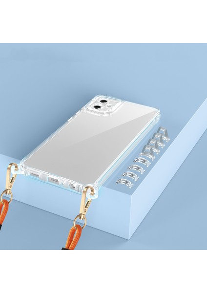 Galaxy A06 Uyumlu Kılıf Airbagli Takılabilir Askı Aparatlı Zore Snap Silikon Kapak-Şeffaf