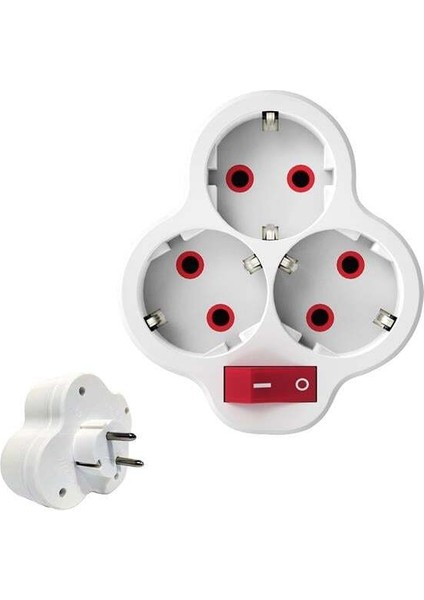 Üçlü Golyat Priz Topraklı Anahtarlı Fetih 117-03