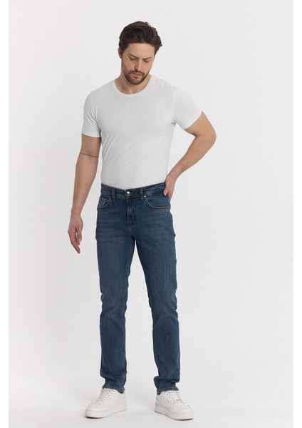Erkek Açık Mavi Slimfit Kot Pantolon