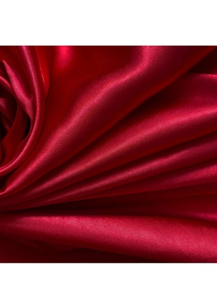 Kırmızı Saten Kumaş 150 cm En ( Ithal Saten )